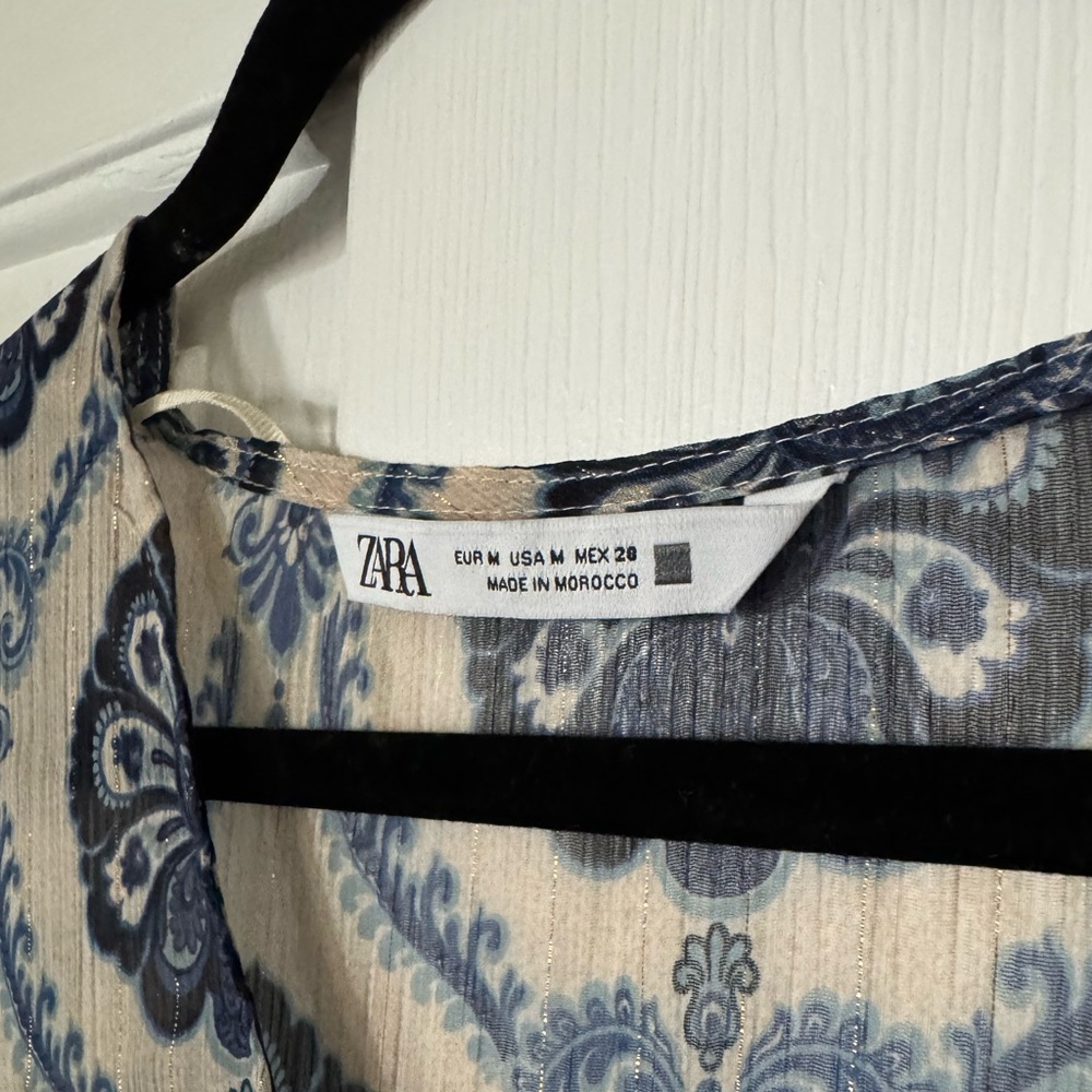 NWOT Zara Printed Long Sleeve Dress - Picture 8 of 10